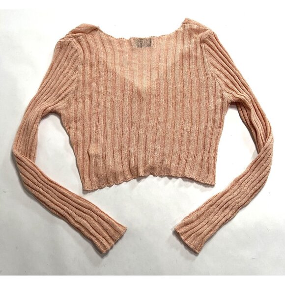 Lioness Ribbed Cardigan in Pink - Picture 3 of 4